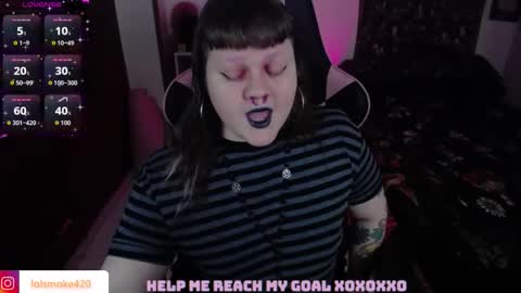 Snapshot of destroyall420 chatting on October 10, 5:35 am Lola Bdsm and fries online show from October 10, 5:35 am